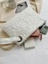 Textured Clutch Bag With Wristlet