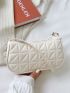 Quilted Pattern Baguette Bag