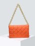 Minimalist Quilted Chain Square Bag