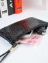 Minimalist Croc Embossed Clutch Bag