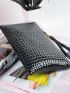 Minimalist Croc Embossed Clutch Bag