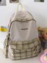 Tartan Large Capacity School Bag