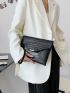 Croc Decor Clutch Bag