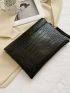 Croc Decor Clutch Bag
