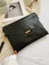Croc Decor Clutch Bag