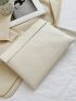 Crocodile Embossed Flap Clutch Bag