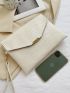 Crocodile Embossed Flap Clutch Bag