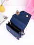 Mini Metal & Chain Decor Flap Square Bag