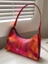 Ombre Chevron Pattern Shoulder Bag