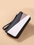 Litchi Embossed Colorblock Long Wallet