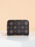 Floral Pattern Zip Around Purse