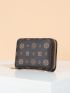 Floral Pattern Zip Around Purse
