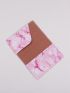 Letter Graphic Tie Dye Pattern Passport Case