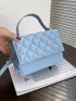Mini Solid Quilted Satchel Bag