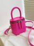 Mini Double Zipper Bucket Bag