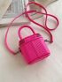 Mini Double Zipper Bucket Bag