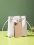 Mini Croc Embossed Drawstring Bucket Bag