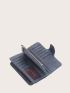 Minimalist Letter Graphic Fold Long Wallet