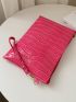 Allover Croc Embossed Clutch Bag