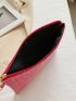 Allover Croc Embossed Clutch Bag