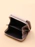 Metal Decor Textured Small Wallet