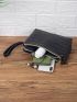 Mini Solid Croc Embossed Clutch Bag