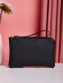 Minimalist Textured Wristlet Bag
