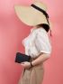 Minimalist Textured Wristlet Bag