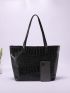 Croc Embossed Tote Bag