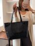 Croc Embossed Tote Bag