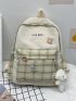 Doll Decor Plaid Pattern Backpack