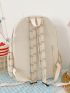 Doll Decor Plaid Pattern Backpack