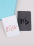 2pcs Letter Embroidered Detail Passport Holder