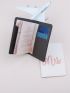 2pcs Letter Embroidered Detail Passport Holder
