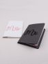 2pcs Letter Embroidered Detail Passport Holder