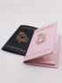 2pcs Letter Graphic Passport Case