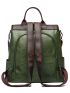 Two Tone Zip Front Backpack