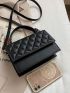Mini Quilted Pattern Satchel Bag