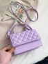 Mini Quilted Pattern Satchel Bag
