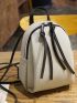 Mini Knot Decor Curved Top Backpack