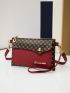 Mini Metallic Letter Decor Crossbody Bag