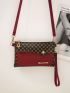 Mini Metallic Letter Decor Crossbody Bag