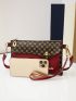 Mini Metallic Letter Decor Crossbody Bag