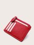 Litchi Embossed Zip Card Holder