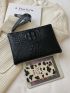 Croc Embossed Studded Decor Clutch Bag