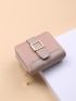 Buckle Decor Zip Small Wallet