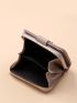 Buckle Decor Zip Small Wallet