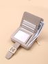 Buckle Decor Zip Small Wallet