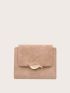 Metallic Leaf Decor Small Wallet