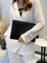 Quilted Clutch Bag With Wristlet